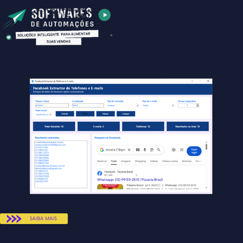 Facebook Extractor de Telefones e E-mais