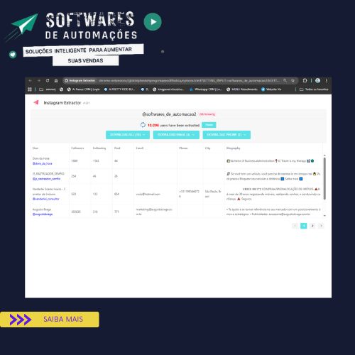 Instagram Extrator Anual