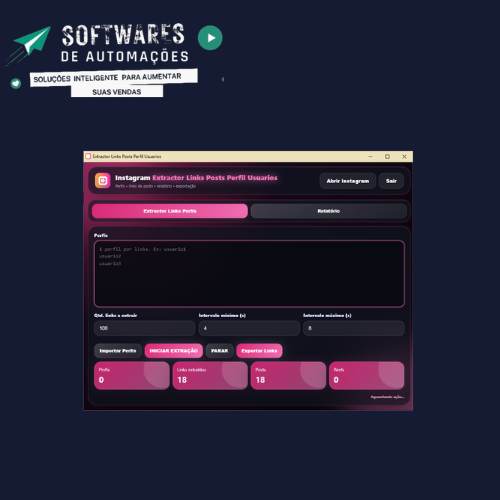 Automação Instagram - Extractor Links Posts Perfil Usuarios Extention